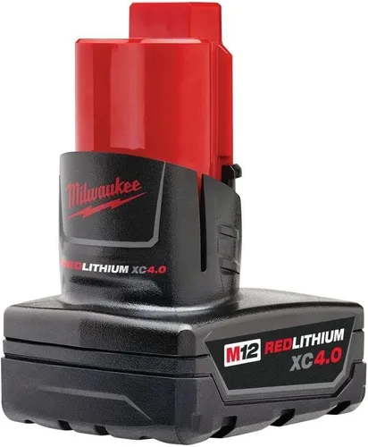 Vista 2 de Batería original Milwaukee 48-11-2440 M12 de 12 V de litio rojo XC 4.0 Ah