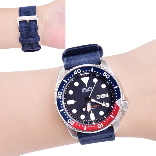 Vista 3 de Ritche Canvas Quick Release Watch Band 18mm 20mm 22mm Replacement Watch Straps for Men Women
