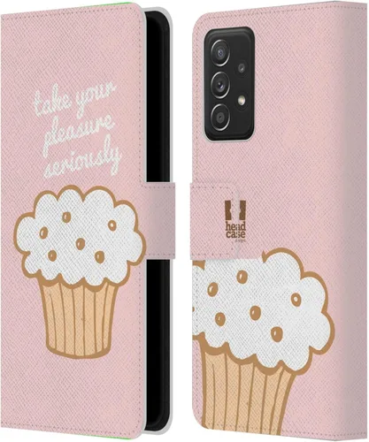 Vista 346 de Head Case Designs Assortment Cupcakes Happiness Leather Wallet Case Compatible with Samsung Galaxy A07 4G Surtido