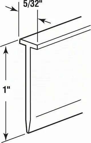 Vista 6 de Prime-Line M 6211 - Barrido inferior para puerta de ducha, tira de 36 pulgadas x 1 pulgada, construcción de vinilo, transparente, 5/32 pulgadas