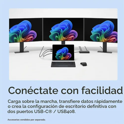 Vista 6 de Microsoft Surface Pro (2026), portátil 2 en 1 de rendimiento premium de 13 pulgadas, procesador Snapdragon X2 Plus, pantalla táctil, 16 GB de RAM