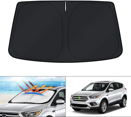 Vista 29 de KUST - Parasol plegable para parabrisas para BMW X1 E84, accesorios 2011 2012 2013 2014 2015, protector de visera de sol ajustable que bloquea