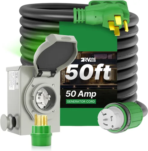 Vista 8 de Caja de entrada de generador de 50 amperios y kit de cable