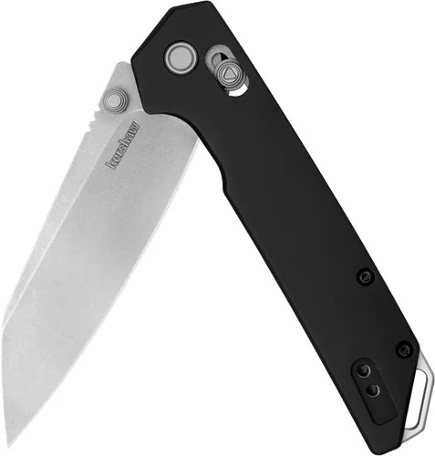 Vista 10 de Kershaw Iridium Reverse Tanto - Cuchillo de bolsillo plegable, elegante hoja de acero D2 de 3.4 pulgadas, mecanismo de bloqueo DuraLock, mango