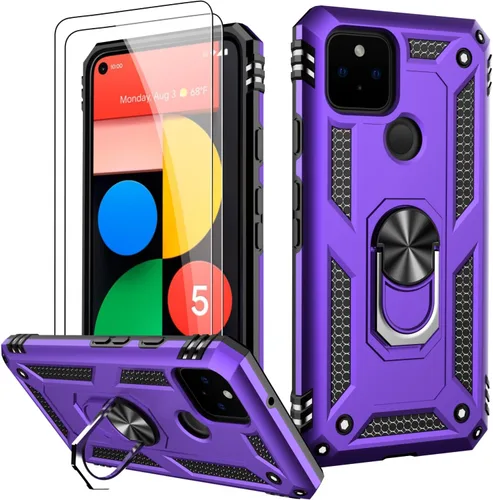 Vista 65 de LUMARKE para Google Pixel 3A XL - Funda con protector de pantalla, funda protectora grado militar probada contra caídas de 16 pies con soporte