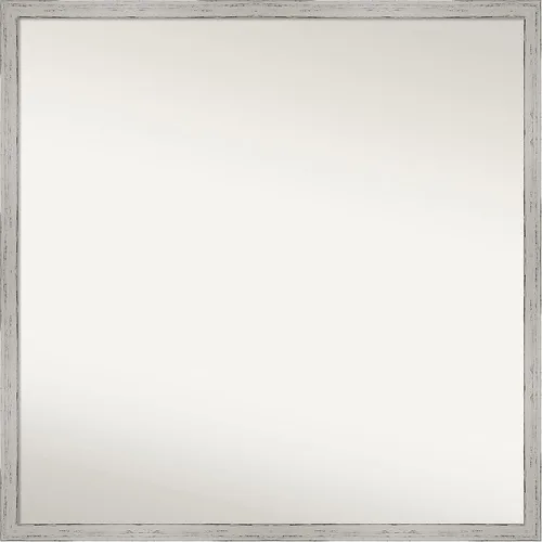 Vista 172 de Amanti Art Espejo de baño blanco para sobre el fregadero, 22 x 45 pulgadas, espejo de tocador rectangular blanco Lucie, marco de madera moderno