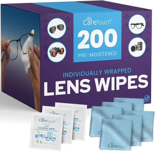 Vista 10 de Care Touch Toallitas para Lentes de Anteojos - 100 Unidades de Toallitas Prehumedecidas Envueltas Individualmente, 5 x 6 Pulgadas - Limpiador