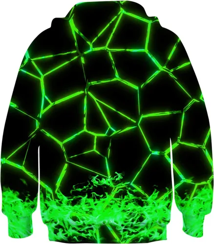 Vista 2 de Ahegao Sudaderas con capucha para niños, sudaderas para niñas con estampado 3D de 6 a 16 años