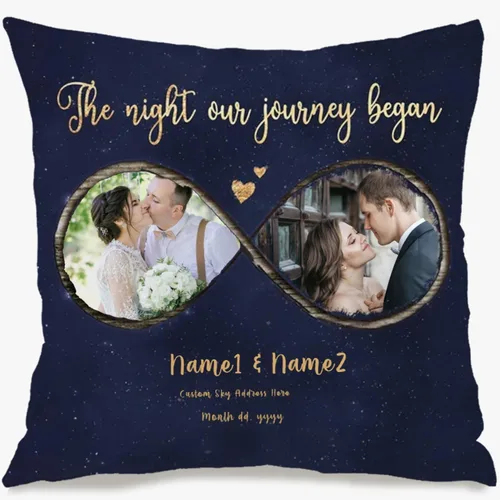 Vista 11 de Custom Memory Pillow Case Created with a Single Photo and Your Chosen Words Forming a comforting Cushion That Also Makes a Thoughtful Gift