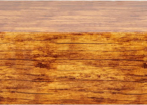 Vista 5 de Blue Panda Paquete de 3 manteles de grano de madera para mesas rectangulares, mantel de plástico de madera marrón, 54 x 108 pulgadas, mantel