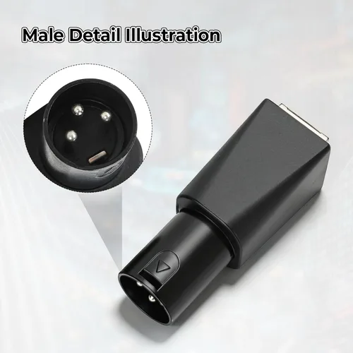 Vista 7 de 4 PCS DMX a RJ45 Conector Macho/Fmale 3-Pin XLR Adaptador Plug, este adaptador puede utilizar cualquier cable Ethernet Cat-5 como un cable Dmx512