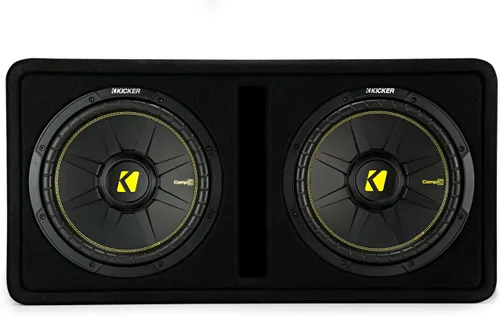 Vista 4 de Kicker par de bocinas subwoofer de 12 pulgadas y 1200 W, 2 Ohm, con carcasa ventilada y lista, 44DCWC122
