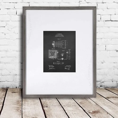 Vista 6 de Old Camera Patent Art set de 3 impresiones artísticas sin marco para fotógrafo, regalo