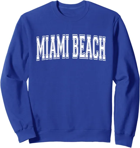 Vista 4 de MIAMI BEACH FL FLORIDA USA Vintage Sports Varsity Style Sudadera
