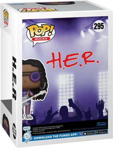 Vista 3 de Funko Pop Rocks: H.E.R. - Figura de vinilo coleccionable - Idea de regalo - Producto oficial - Juguetes para niños y adultos - Fans de la música