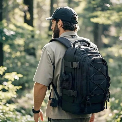 Vista 2 de Mochila táctica Miramrax para senderismo militar - Mochila Molle para hombres, paquete de asalto de 3 días, bolsa de evacuación para camping, viaje