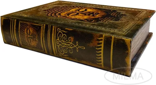 Vista 4 de Buda - Caja decorativa de cuero para libros, libro secreto