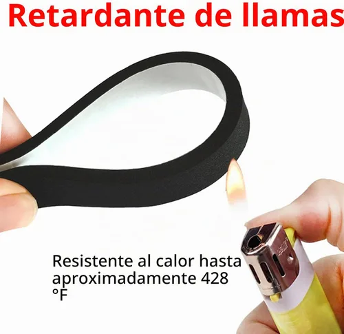Vista 5 de Cinta aislante de espuma autoadhesiva, burletes de 1 x 1/8 pulgadas x 5 metros para puertas y ventanas, sello de puerta a prueba de sonido