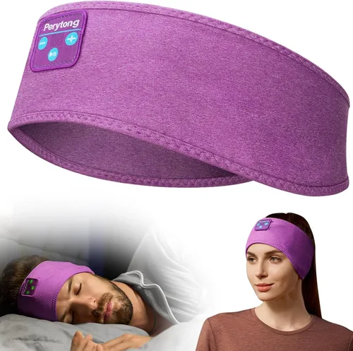 Vista 11 de Perytong: Diadema para dormir - Auriculares Bluetooth para dormir para durmientes de lado - Auriculares para dormir, diadema cómoda con micrófono