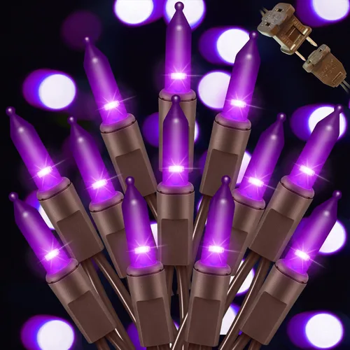 Vista 33 de LAMPHOME Guirnalda de luces LED de estrella roja, blanca y azul, 20 luces LED de hadas con cable transparente, 3 AA impermeables, 8 modos, luces