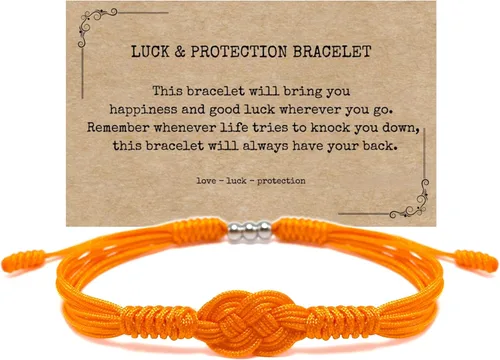 Vista 10 de Pulsera de protección infinita, pulsera tibetana Forever Lucky and Safe de varios colores, pulsera de cuerda de surfista para hombres, mujeres