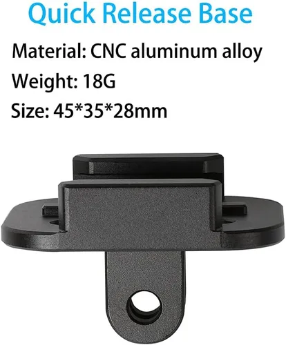 Vista 2 de PellKing Base de liberación rápida para trípode compatible con GoPro Hero 13 12 11 10 9 8 7 6 5 4 Session Max, Insta360 One R, DJI Osmo Action 5 4 3