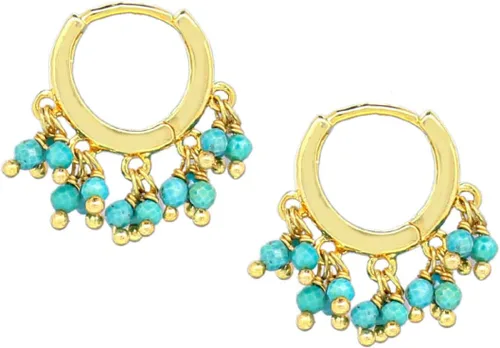 Vista 17 de Gempires Aretes de Cuentas de Piedras Preciosas Naturales de Cristal Ligeros Elegantes Hechos a Mano Joyería Hipoalergénica Chapada en Oro Diseño