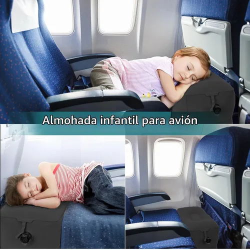 Vista 6 de Almohada Reposapiés Inflable Negro
