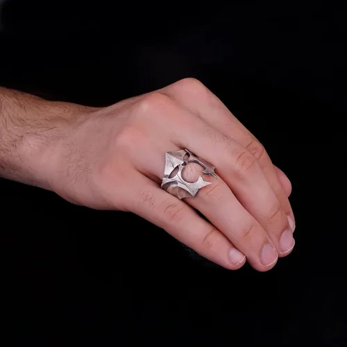 Vista 6 de Anillo Bruja Rey De Angmar, El Señor Nazgul Anillo De Plata, Anillo De Plata Sauron Commander, Anillo De Plata Señor De Los Espectros Del Anillo De
