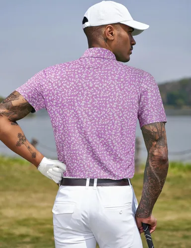 Vista 142 de TAPULCO Camisetas tipo polo de secado rápido para hombre, diseño de camuflaje, atléticas, ligeras, transpirables, casuales, para golf