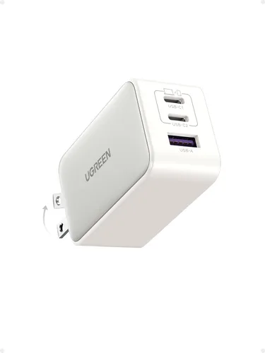 Vista 11 de UGREEN Nexode Cargador de pared GaN USB C de 65W, adaptador de corriente compacto plegable de 3 puertos y carga rápida para iPhone serie 17/16/15