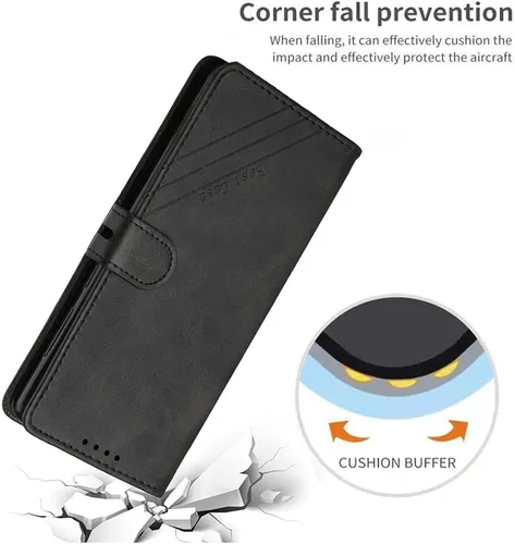 Vista 4 de GYHOYA Funda para Xiaomi Poco X5 Pro 5G Wallet Case, Xiaomi Poco X5 Pro 5G Funda de cuero Flip Folio con tarjeteros Kickstand Característica Negro