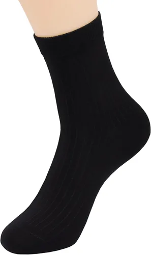Vista 2 de Calcetines de algodón para hombre, calcetines clásicos de negocios, 5 pares, suaves y cómodos