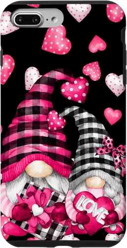 Vista 12 de Pink Buffalo Plaid Valentines Gnome Cute Love Heart Case for iPhone 17