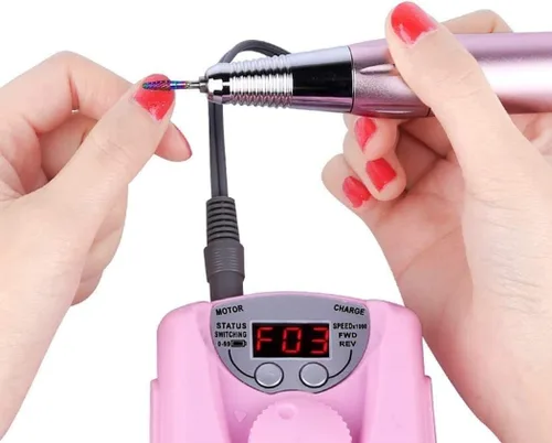 Vista 5 de Lima eléctrica para arte de uñas, 30000 RPM, máquina de pedicura, pulidora de uñas para uñas acrílicas, diseño para uso en el hogar