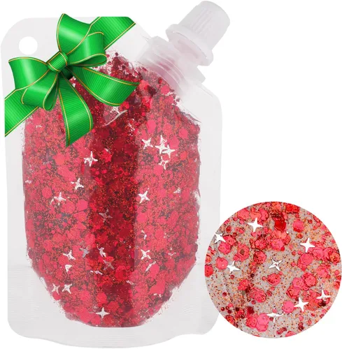 Vista 9 de MEICOLY Portugal - Maquillaje para fanáticos del fútbol con purpurina verde, rojo y blanco, para rellenar calcetines, maquillaje de cara gruesa