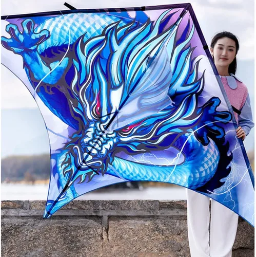 Vista 2 de Kites - Cometa gigante de playa para adultos, muy fácil de volar, adecuada para niños y adultos, para la playa/fiesta de kite/campo/parque
