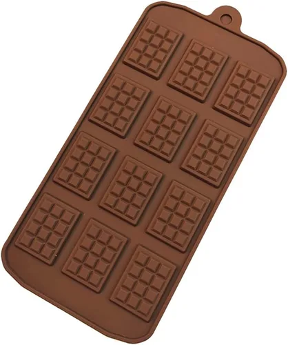Vista 2 de DIY 12 moldes de silicona para chocolate romper aparte chocolate proteína caramelo molde de chocolate herramientas para hornear chocolate