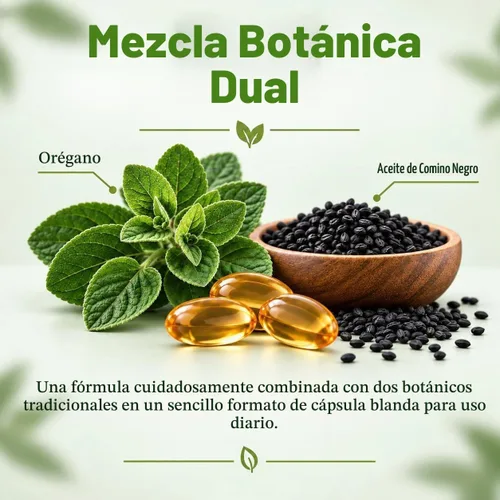 Vista 8 de Aceite de orégano con aceite de semilla negra, sin OMG y sin gluten (1)