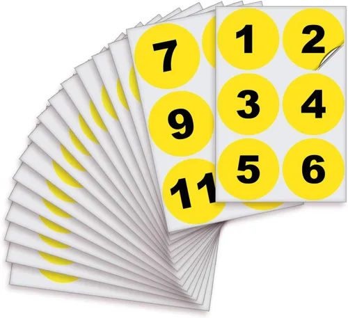Vista 12 de iSYFIX Calcomanías negras de números consecutivos – 1 a 100, 1 pulgada, 1 juego – Vinilo autoadhesivo de alta calidad, ideal para inventario