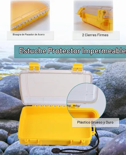 Vista 6 de Avlcoaky Dry Box - Cajas secas impermeables, pequeños recipientes flotantes herméticos para kayak, canotaje y buceo, funda impermeable con bisagra