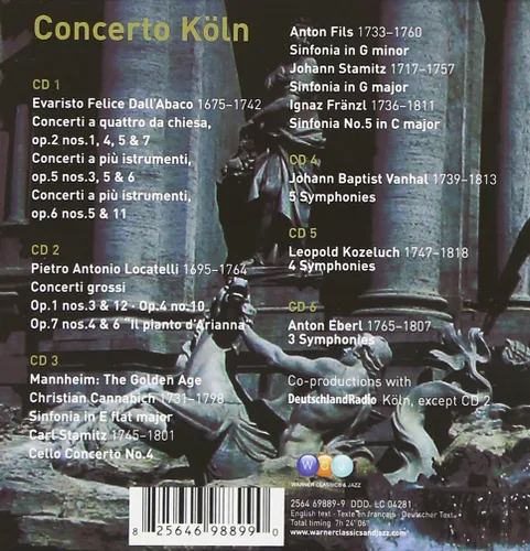 Vista 2 de Dall'Abaco Locatelli Cannabich Vanhal Kozeluch Eberl Concerto Koln