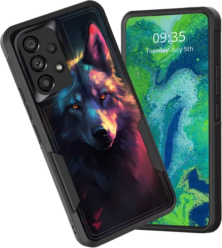 Vista 38 de Funda protectora para Galaxy A13 5G, doble capa híbrida resistente a prueba de golpes, policarbonato duro, silicona suave, TPU, funda protectora