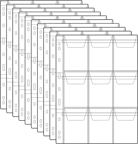 Vista 9 de 120 páginas de carpeta de monedas de bolsillo de 2.44 pulgadas, soporte 12 bolsillos (2.441 in x 2.441 in cada bolsillo)