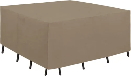 Vista 11 de Easy-Going Funda resistente 600D para muebles de patio, juego de mesa y silla rectangular al aire libre, funda impermeable para exteriores