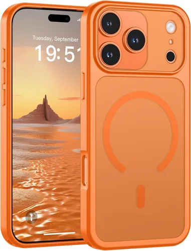 Vista 37 de SUPFINE Funda magnética para iPhone 11 Pro Max (compatible con MagSafe) (protección contra caídas de grado militar), delgada, translúcida mate, a