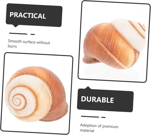 Vista 4 de Zerodeko Conchas de caracol para hornear Escargot, 5 unidades de conchas de cocina naturales gruesas