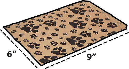 Vista 7 de CuteBox Pawprint - Bolsas de regalo de papel plano de estraza (100 unidades (6 x 9 pulgadas) para manualidades, recuerdos de fiesta, venta al por