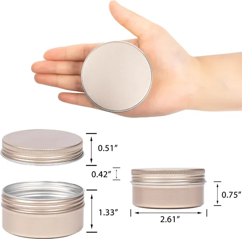 Vista 2 de Latas de aluminio con tapa de rosca champán de 3 oz (3.0 fl oz) con etiquetas, paquete de 24