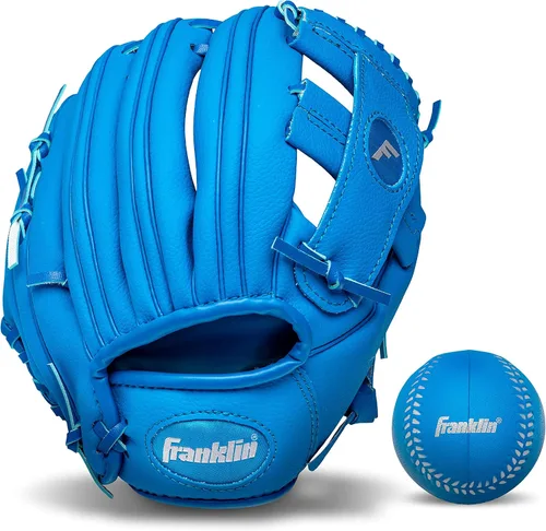 Vista 10 de Franklin Sports Guantes de béisbol para niños, guantes de teeball RTP para jóvenes + juego de pelotas, guantes de teeball para niños y niñas, niños